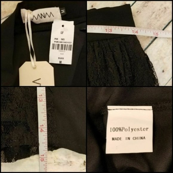 LF Black Lace Mini Skirt - Picture 2 of 3